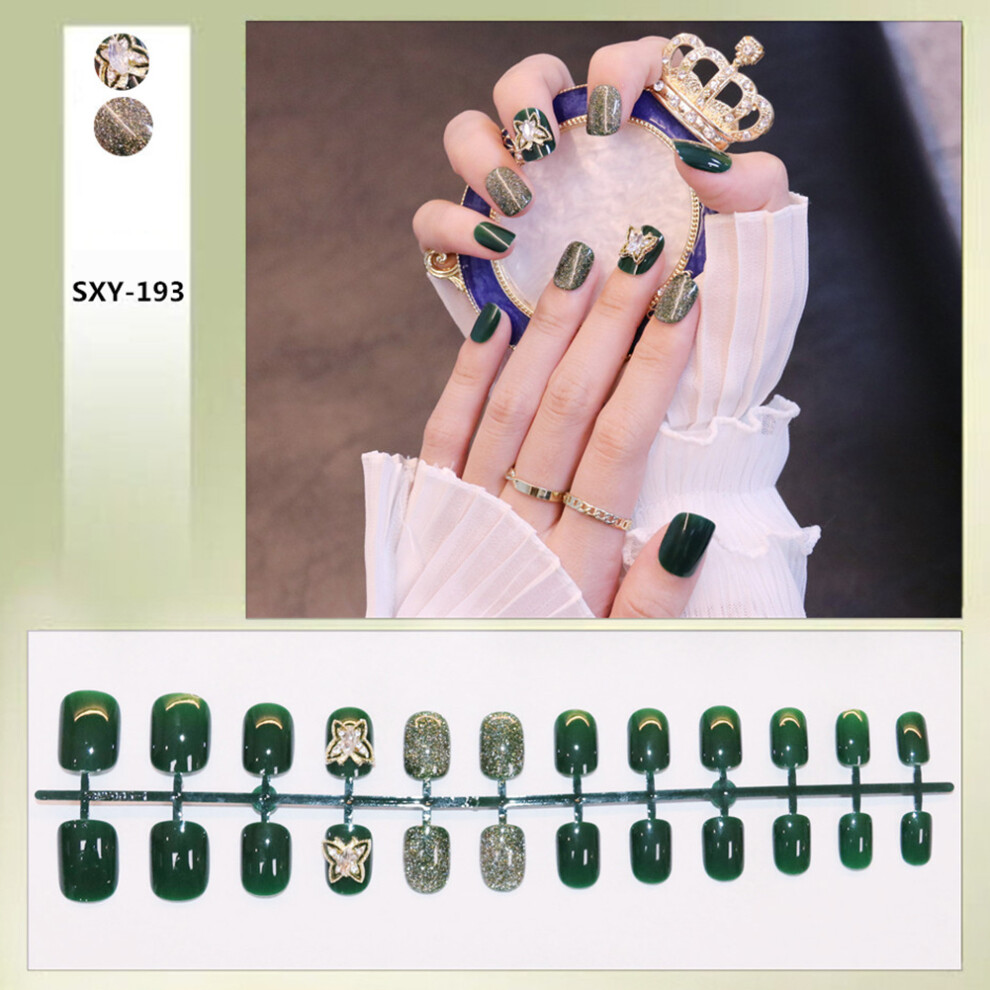 Reach-Tools (Jelly Glue Model) Charming Green Butterfly Reusable False Nails
