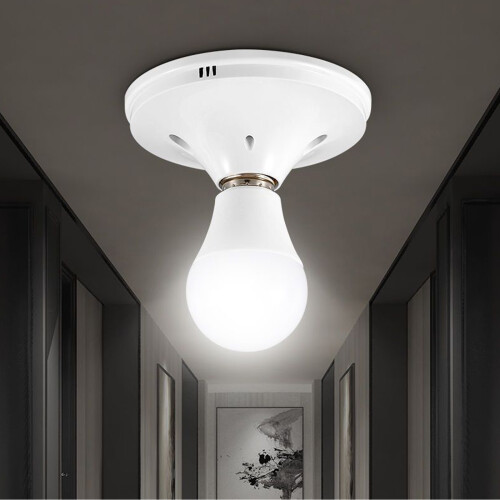 Ceiling Light Lamp Holder E27 LED Bulb Base Light Bulb-White 1
