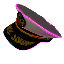 Captain Style LED Illuminated Hat for Trendsetters and-Pink