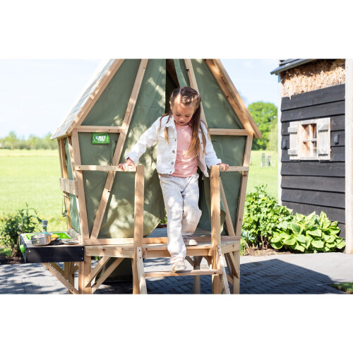EXIT TOYS EXIT Yuki 350 Playhouse with Slide and Mud Kitchen 2