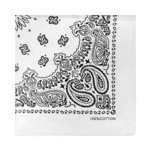 Modieuze Bandana's Hoofddoek Unisex Vierkante Hoofddoek-Wit