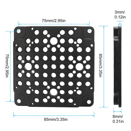 Assiette à fromage polyvalente pour caméra de surveillance VESA 2