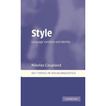 Style Language Variation and Identity by Nikolas Coupland Hardcover Bo