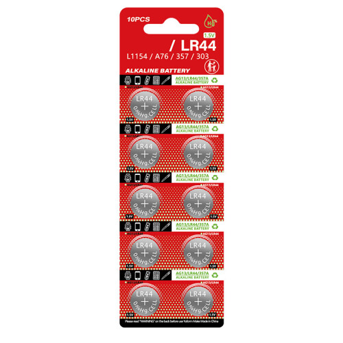 10pcs LR44/AG13 Button Batteries Coin Cell Battery For