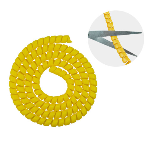 Cable Wire Organizers Protections Tube Spirals Cable-Yellow