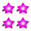 Set van 4 sterrenlichtobjecten voor-Roze roze licht 1