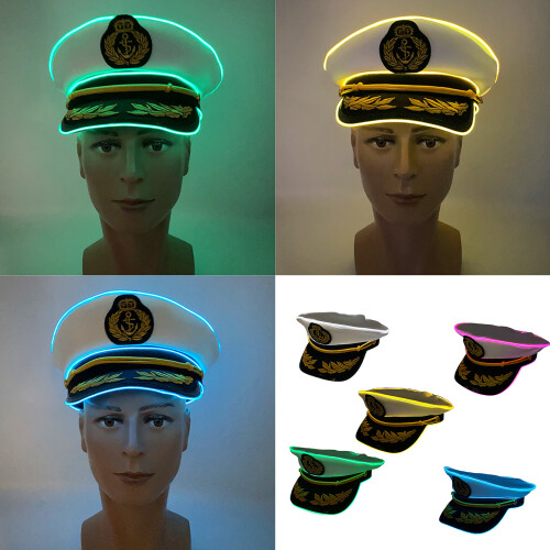 Captain Style LED Illuminated Hat for Trendsetters and-Pink 2