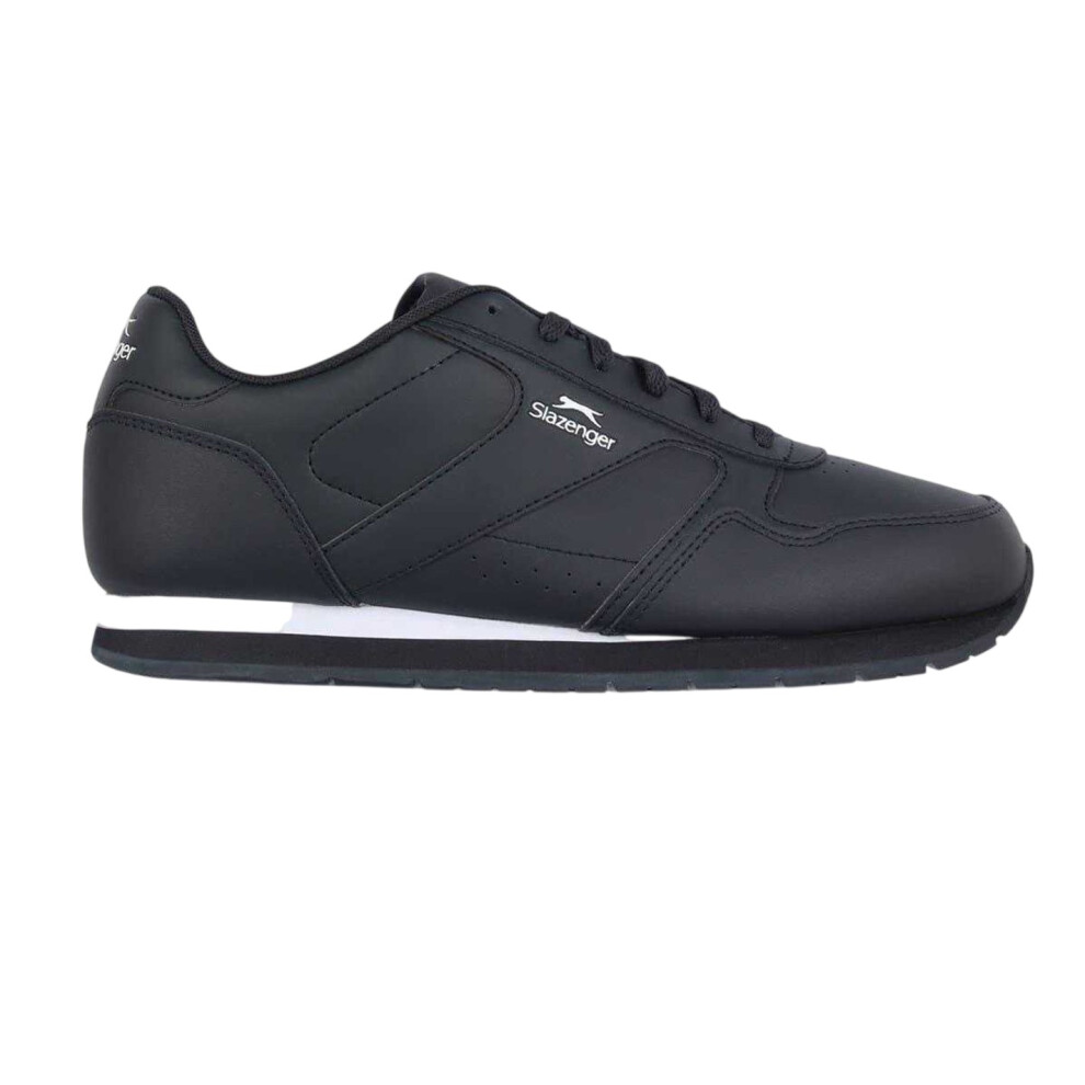 Slazenger (8.5 Uk, Navy/White) Mens Classic Coated Leather Trainers