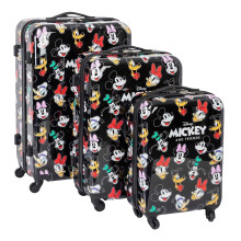(26in, Black) Mickey Mouse & Friends Carry On Bag Set (Pack of 3)