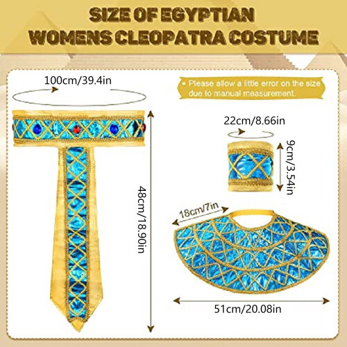 Men Egyptian Pharaoh Headpiece King Tuts Hat Belt-Section 4 2