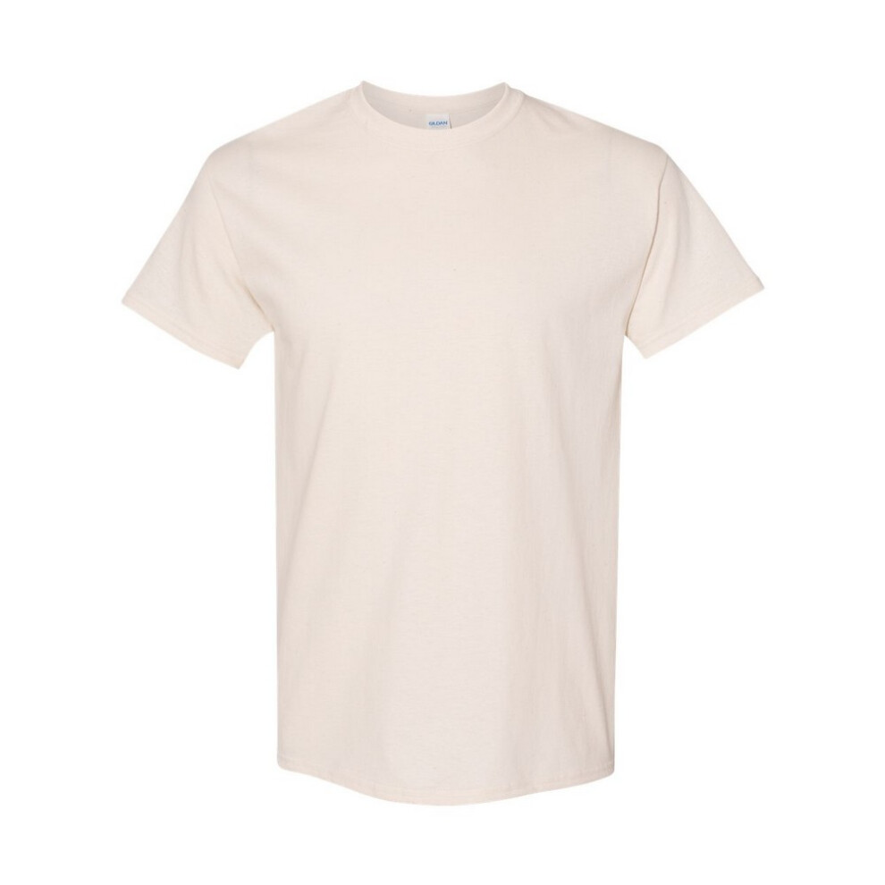 Gildan (S, Natural) Mens Heavy Cotton T-Shirt