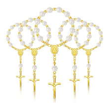 90Pcs Baptism Rosary Acrylic Rosary Beads  Rosaries with  for the First Communion Baptism Party Favors