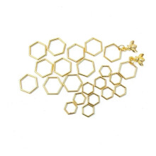 Hexagon Bee Pendants Knitting Stitch Markers Gold Color Crochet Locking Needle Clip Knitting Tools Sewing Supplies,C