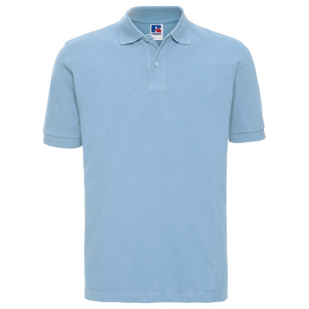 Russell (Xxl, Sky Blue) Mens Classic Cotton Pique Polo Shirt