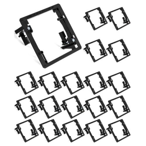 2GANG Multi-Purpose Drywall Panel Low Voltage Mounting Bracket Equipment for Telephone Lines, Network Cables,20PCS