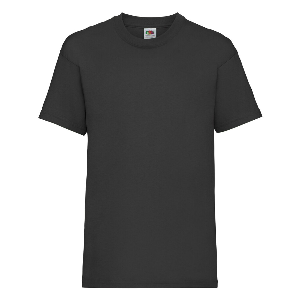 Fruit Of The Loom (3-4 Years, Black) Childrens/Kids Value T-Shirt