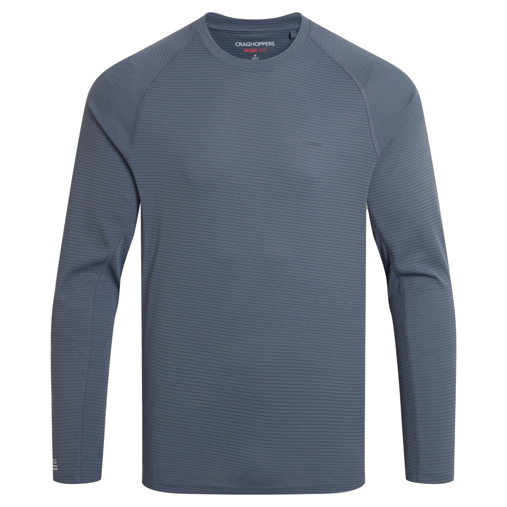 Craghoppers Men's Dark Solarshield+ Nosilife Long-Sleeved T-Shirt - Pewter - Xl - Pewter - 100% Recycled Polyester - Image 2