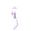 Carillon éolien papillon en plastique violet, 1 pièce 1