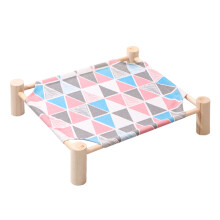 Pink Suspended Dog Bed Wooden Elevated 1 Piece