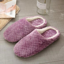 Dame Fuzzy Slip-On Tøfler Lilla Varm Plys Bomuld