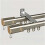 Rail double pour rideaux en aluminium, fixation plafond/mur, 560 cm 1
