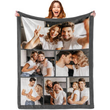 Couverture photo personnalisée, jeté sur mesure 50 x 60 pouces