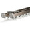 Système de rail pour rideaux de plafond Blanc/Champagne 240 cm 1