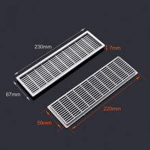 ABS ventilation grille rectangular for wardrobes and