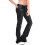 Schwarze Damen-Schlagjeans mit mittelhohem Bund, Größe S 1