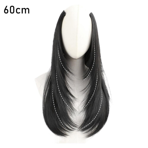 Perruque monobloc à volume élevé avec patch capillaire invisible