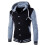 Herr Varsity Hoodie Grå Patchwork Jacka XXXL 1