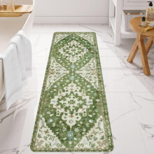 Boho-Vintage-Badematte, grau, 45,7 x 63,5 cm, rutschfest