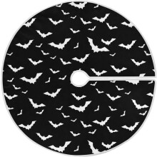Halloween-treskjørt i svart flaggermusdesign, 113 cm