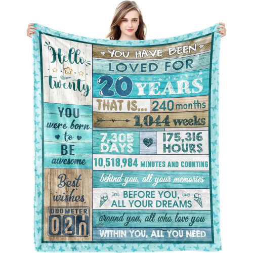 Couverture pour enfant pour son 12e anniversaire (152 x 127 cm)