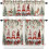 Conjunto de cortinas de Natal para cozinha com bolso para varão, 60 cm (24 polegadas), 3 peças. 1