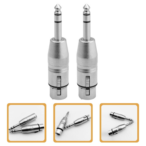 Adattatore bilanciato da TRS a XLR, 2 pezzi, 6,5 mm