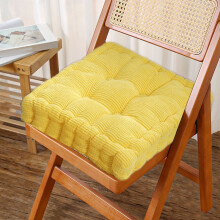 EGYMEN Chair Cushion Corduroy 16x16 Inch Yellow