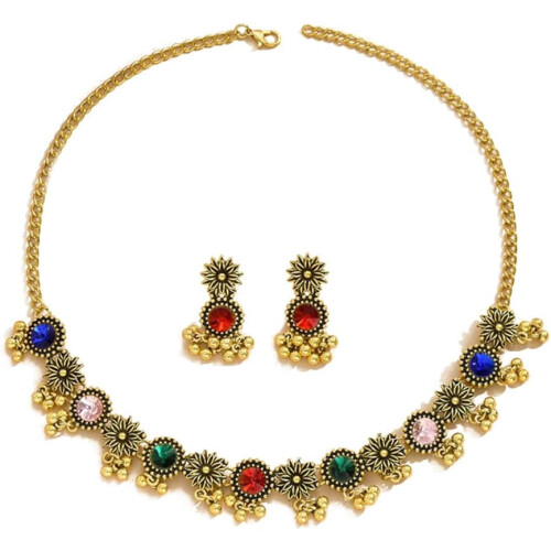 Sada šperkov Daisy, náušnice so strapcami, náhrdelník Choker
