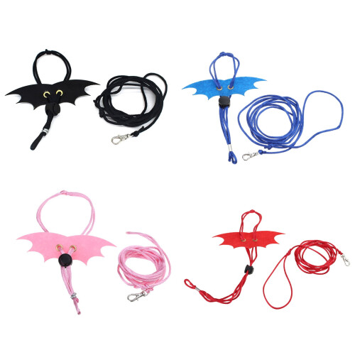 Conjunto de coleira ajustável e macia COMEET Lizards para pequenos animais.