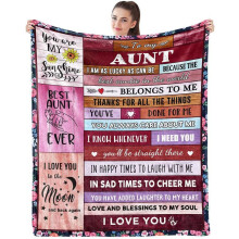 Tapis de voyage 152 x 203 cm (60 x 80 pouces), cadeau d'anniversaire pour grand-mère offert par ses petits-enfants