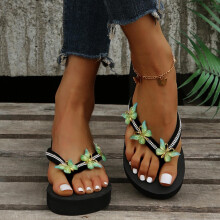 Women's Orthotic Flip Flops Green Size 8.5