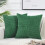 Housse de coussin décorative orange automne, texture velours côtelé, 1 pièce 1