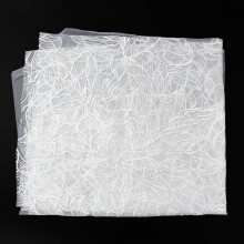 Floral Embroidered Lace Fabric White Net Tulle 1 Yard