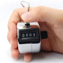 Mini Manual Metal Mechanical Counter 1 Pack 1.8x1.8x1.3 in