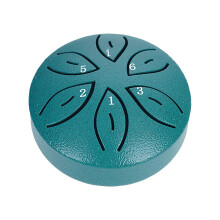 XIAOLE Steel Tongue Drum 3 inch 6-note green with mallet