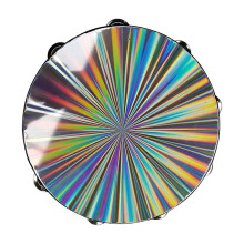 Double-Sided Tambourine Reflective Finish Plastic 1-Piece