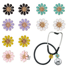 Daisy Stethoscope Charms 12 pcs 6 colors 0.6x0.7 inch