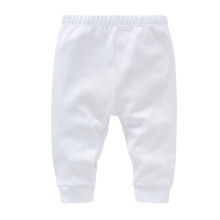 Children's Pants Plain Casual Solid Color 12M White