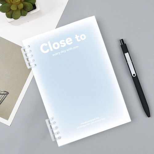 B5 Grid Notebook Spiral Bound with Thick Plastic Cover 120
