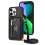 Custodia a tracolla/portafoglio in pelle PU nera per iPhone 15 Pro Max 1